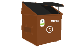 Compost front loading container