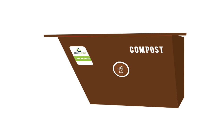 Compost rear load container